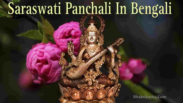 সরস্বতীর পাঁচালী । Saraswati Panchali In Bengali